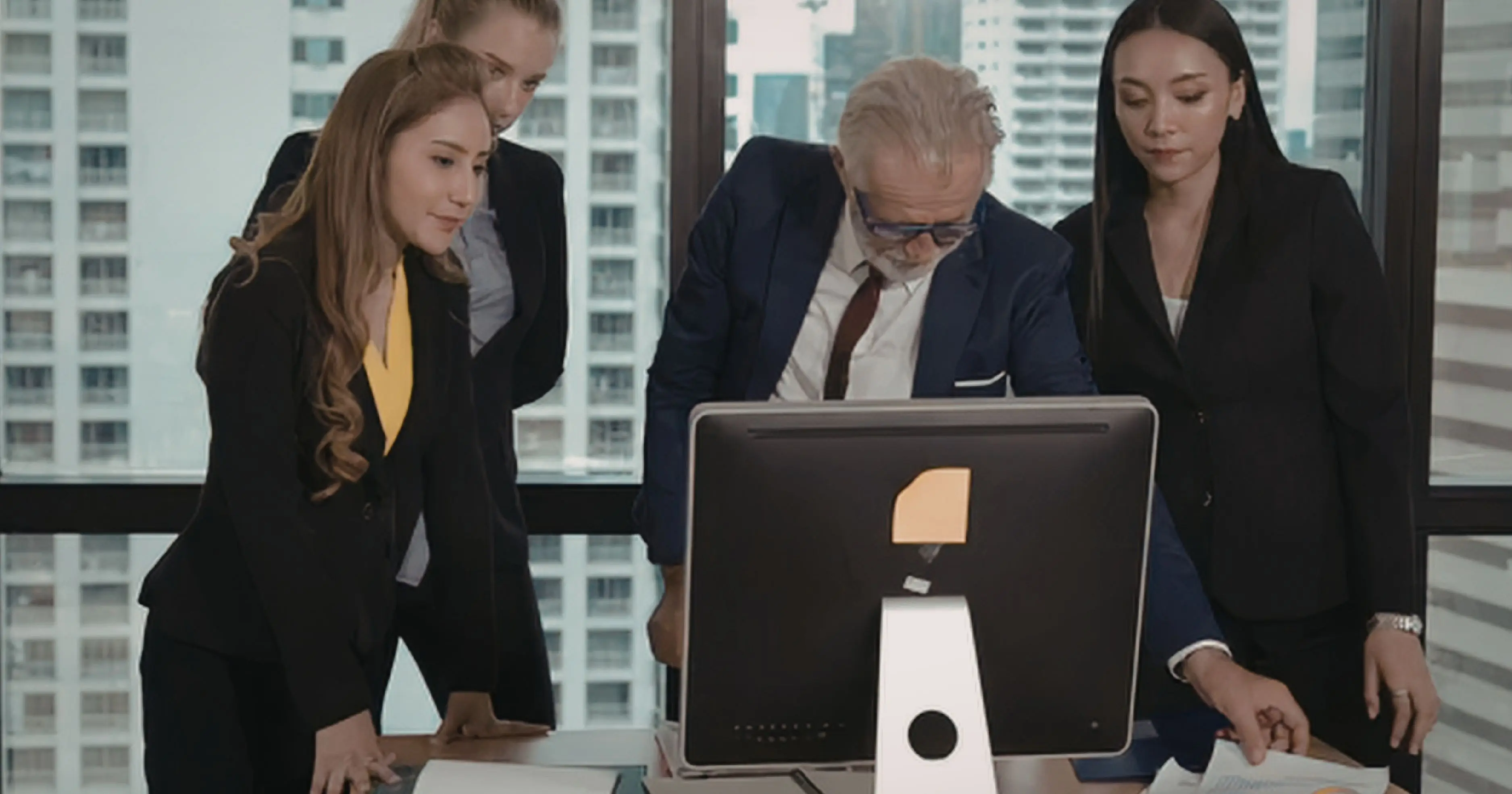 Houston business owner evaluating web development companies before hiring