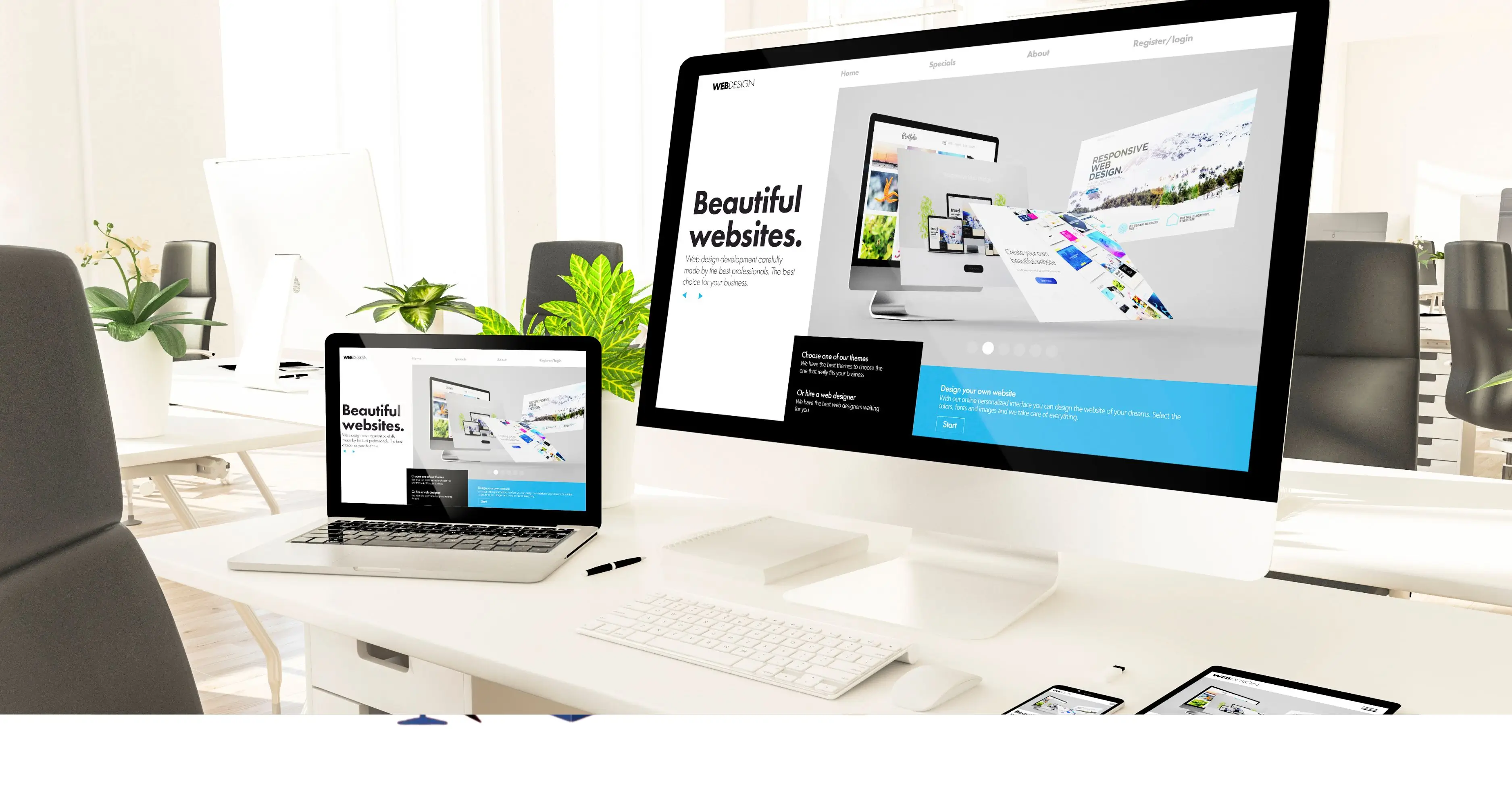 fast loading website and responsive website for all devices