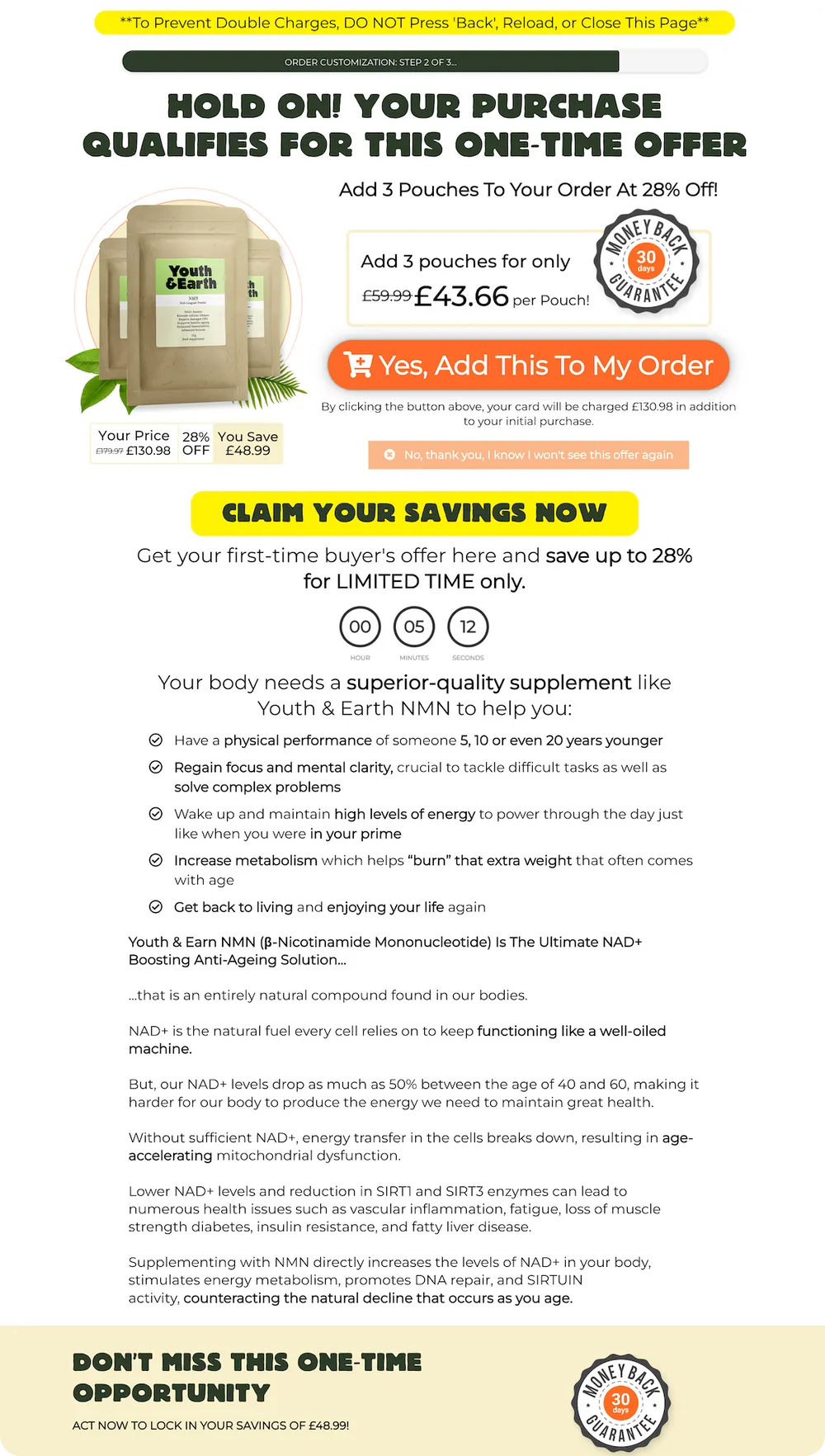 Youth & Earth Upsell FAQ