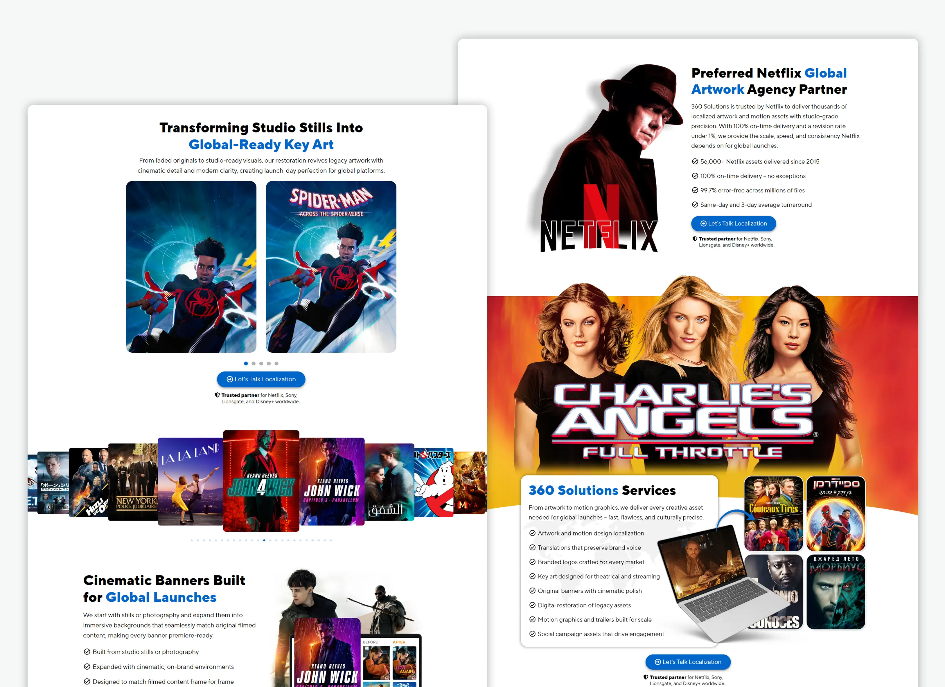 360 Solutions | Entertainment Artwork & Web Design Case Study