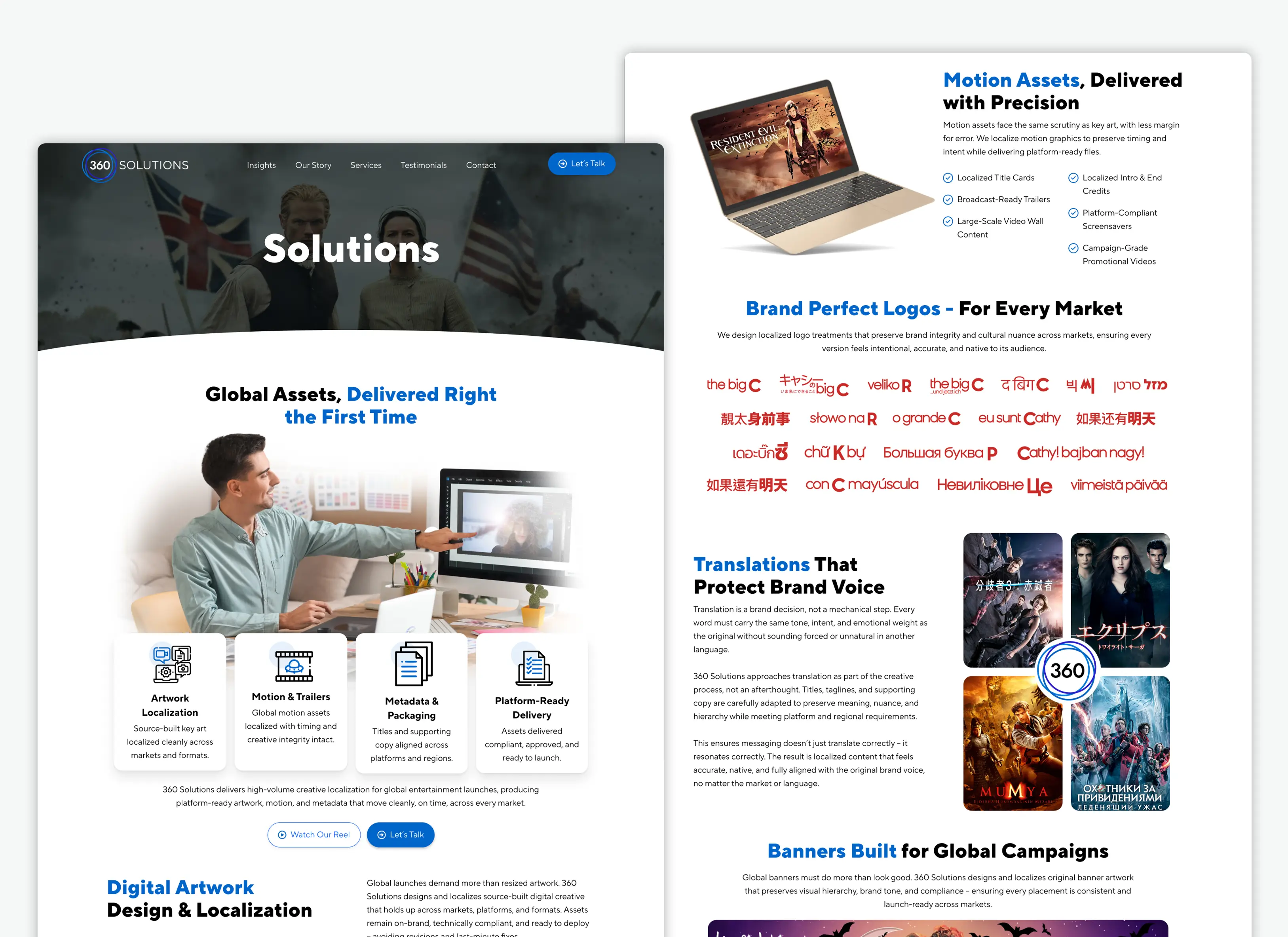 360 Solutions | Entertainment Artwork & Web Design Case Study