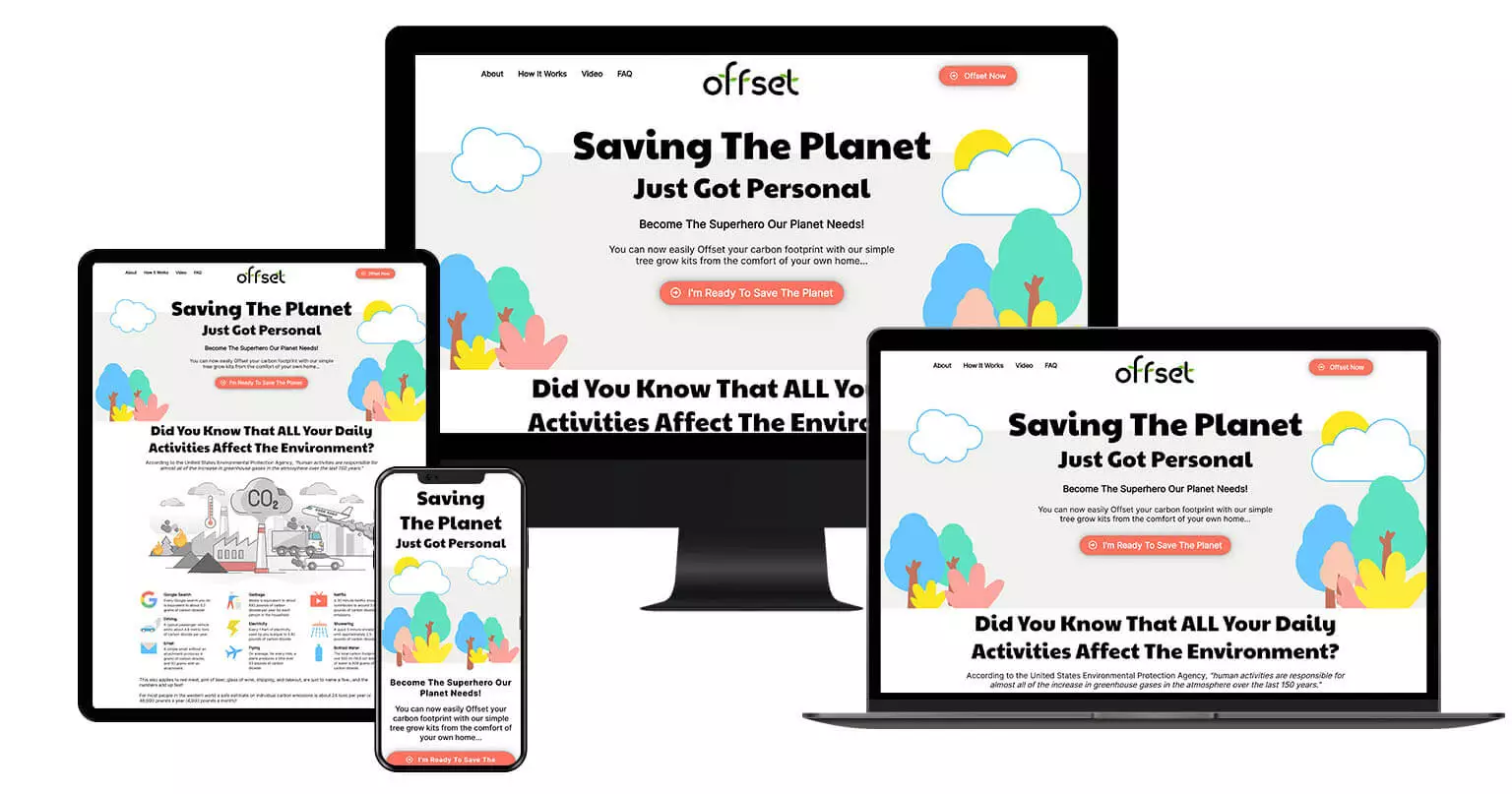 Offset Landing Page