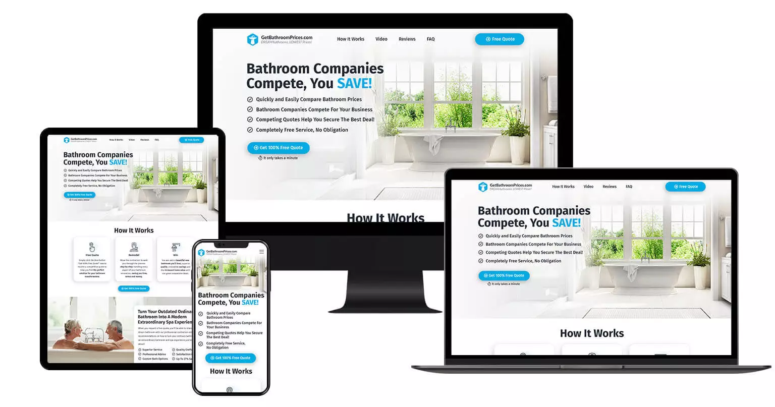 GetBathroomprice website design by jeremy mcgilvrey