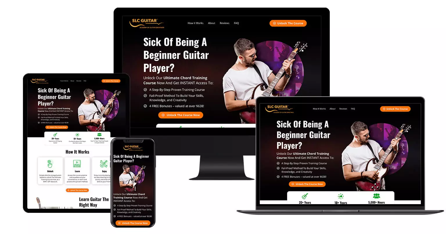 Guitar main Landing Page By Jeremy Mcgilvrey