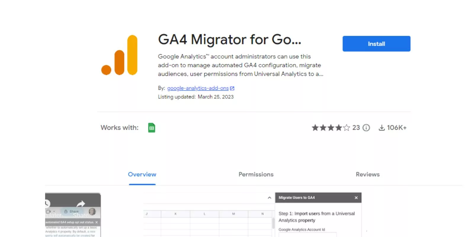 GA4 migration tool